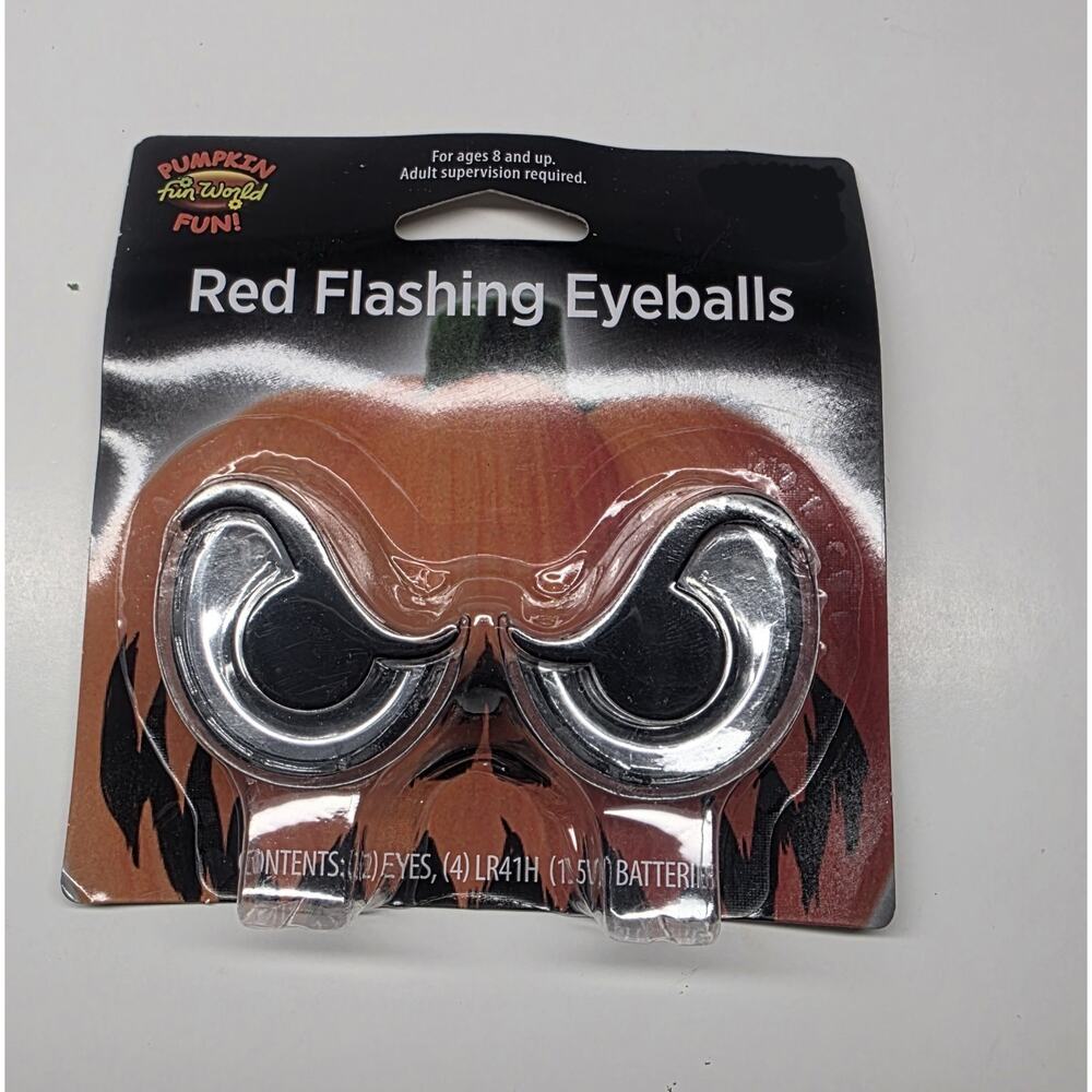 Flashing Pumpkin Red Eyes balls by Fun World Choose 1 Set Ages 8+